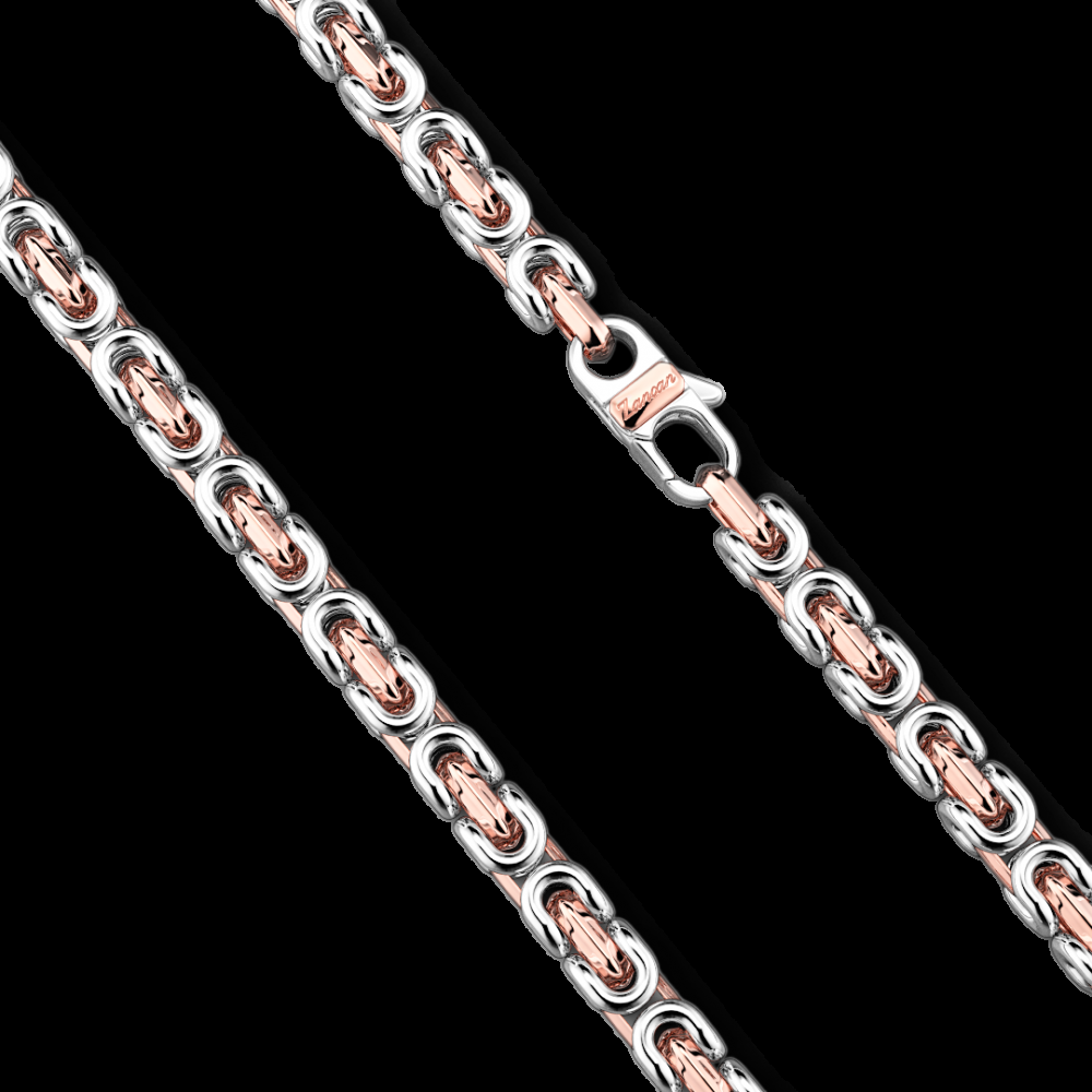 Zancan Collana da uomo Zancan a catena in argento e oro rosa Shopping Online