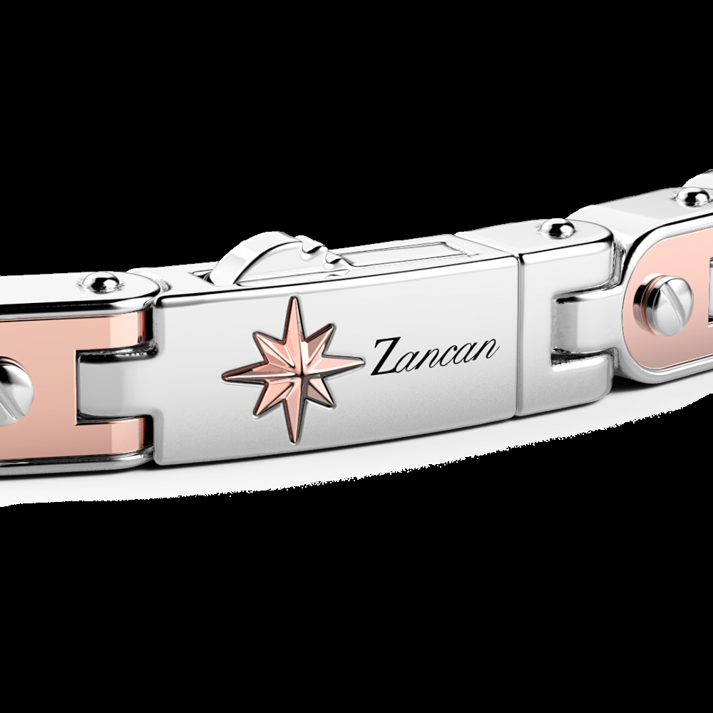 Zancan Bracciale da uomo Zancan in argento e oro rosa Convenienza