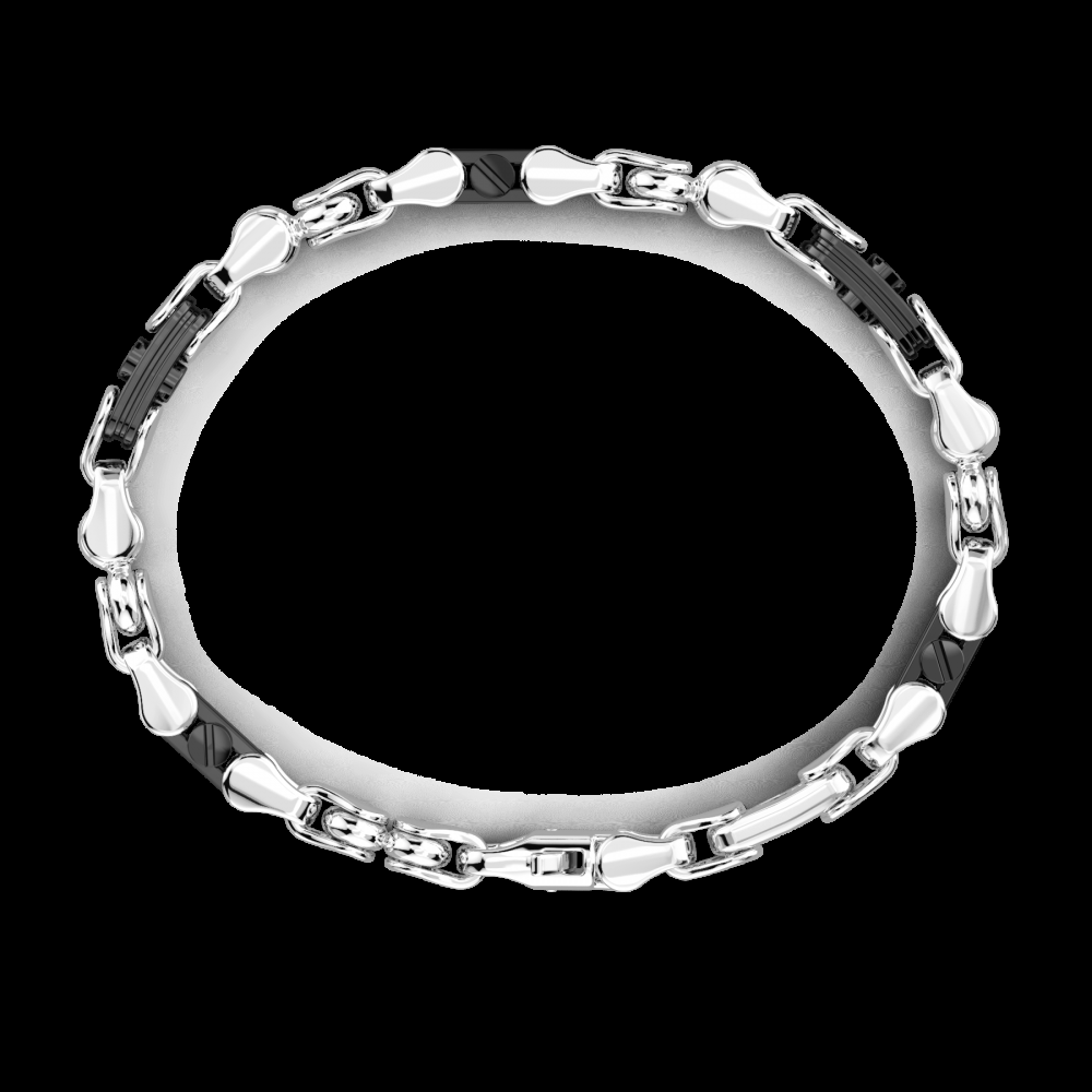 Zancan Bracciale Zancan solo maglia in argento e ceramica Novità
