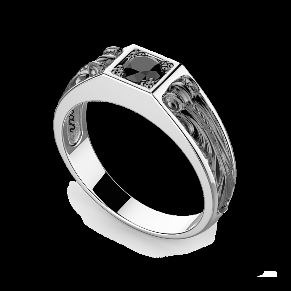 Zancan Anello Zancan in argento con pietra nera Spedizione Gratuita
