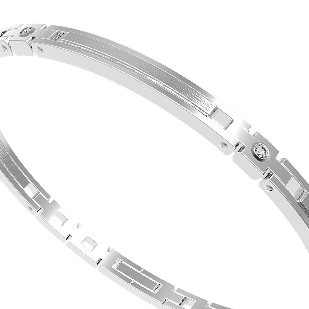 Zancan Bracciale Zancan rigido in acciaio lucido e satinato Nuova