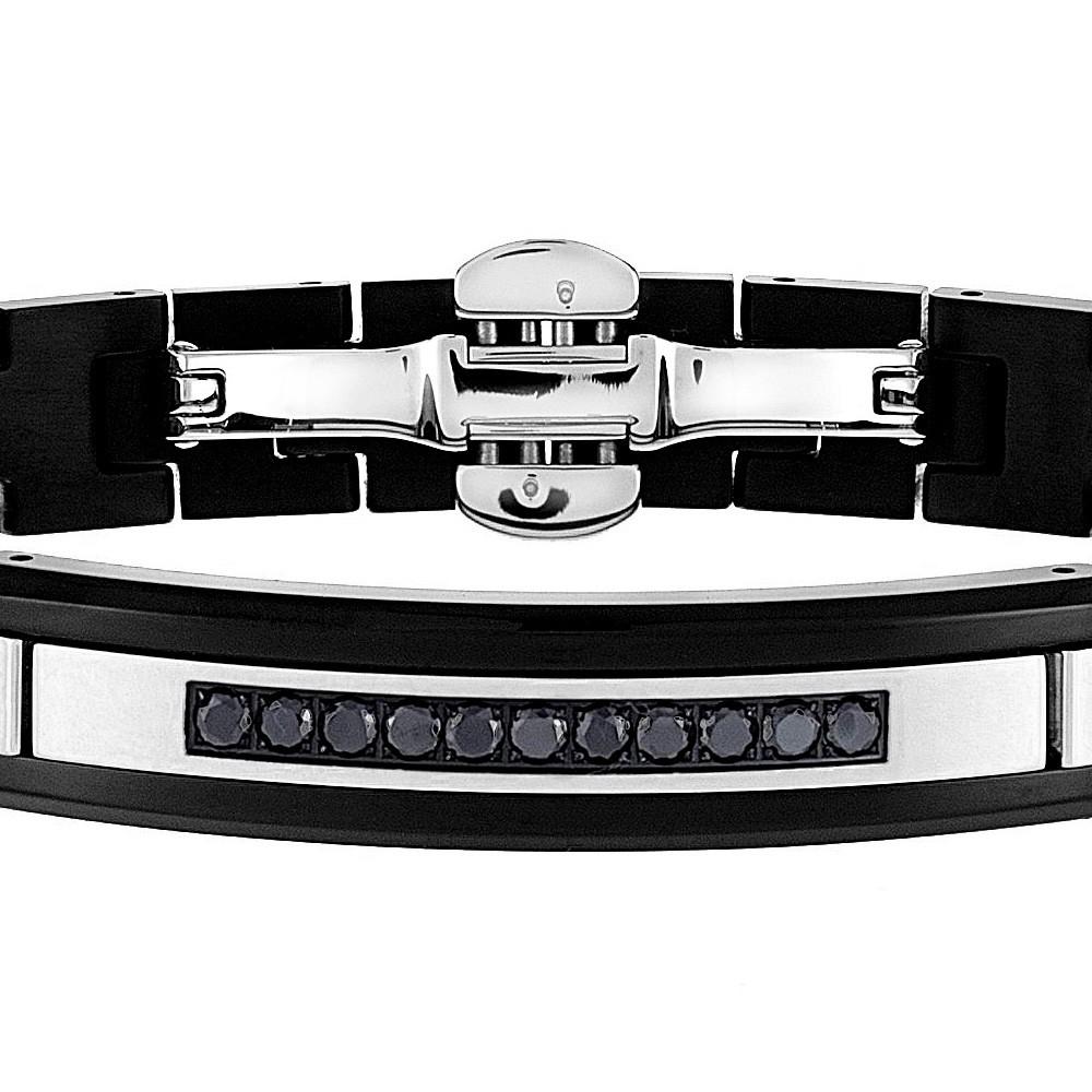 Zancan Bracciale Zancan in ceramica nera e pietre Qualità