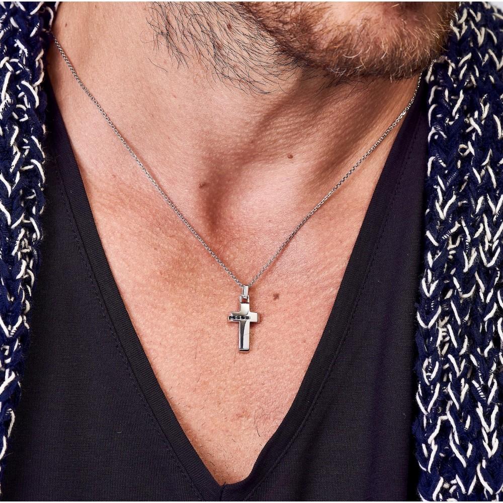 Zancan Collana Zancan in argento con pendente a croce Sconto