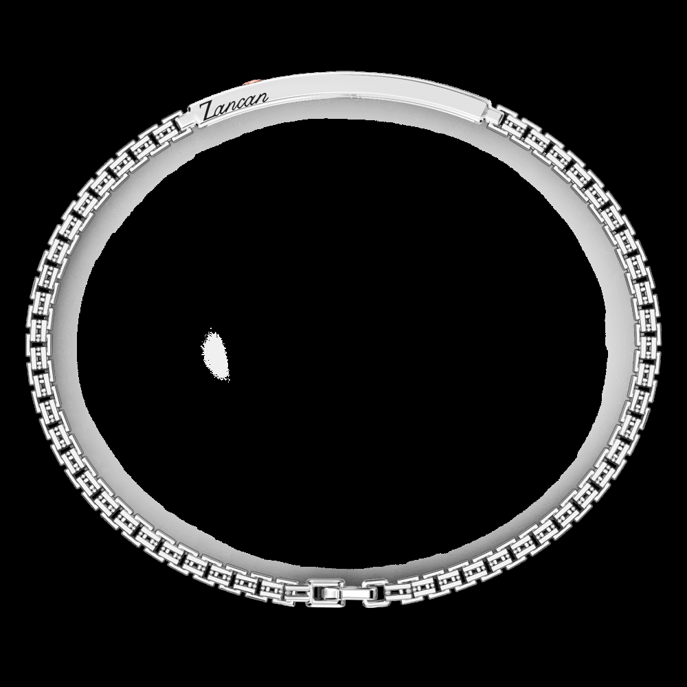 Zancan Bracciale Zancan in argento con vite in oro rosa su targa Outlet
