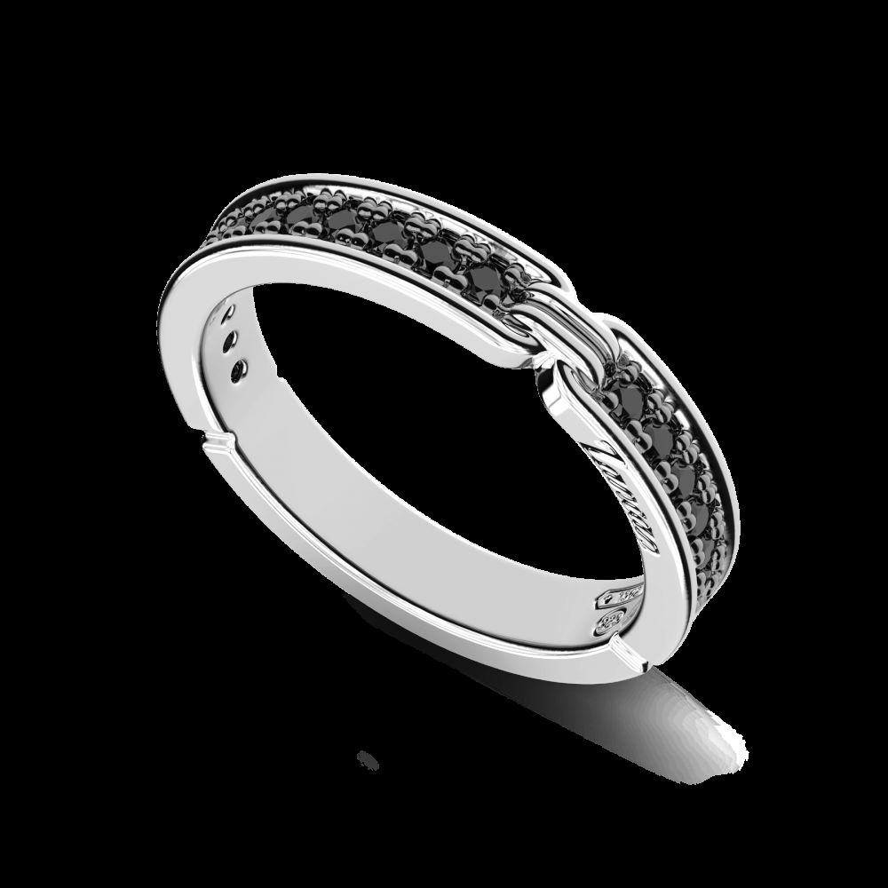 Zancan Anello Zancan in argento con pietre nere Offerte
