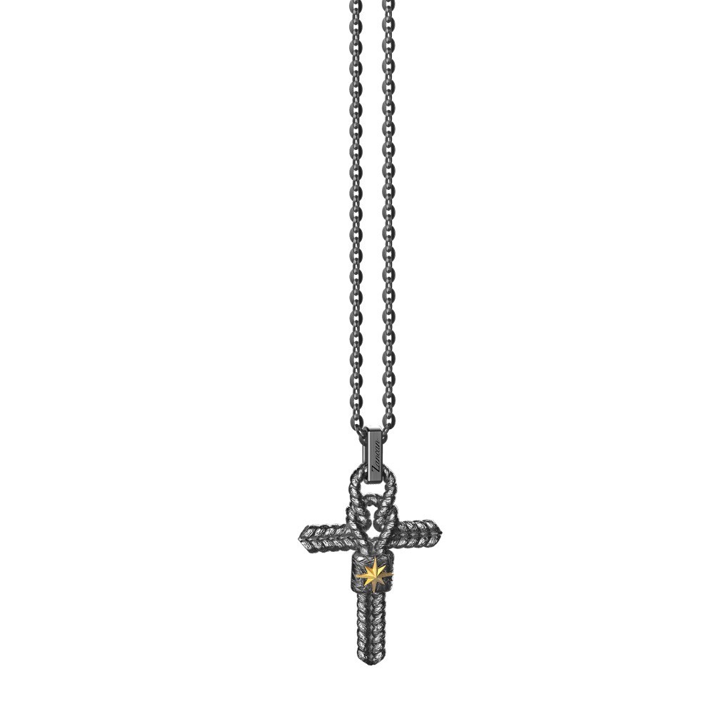 Zancan Collana in argento con croce e nodo piccolo Nuova