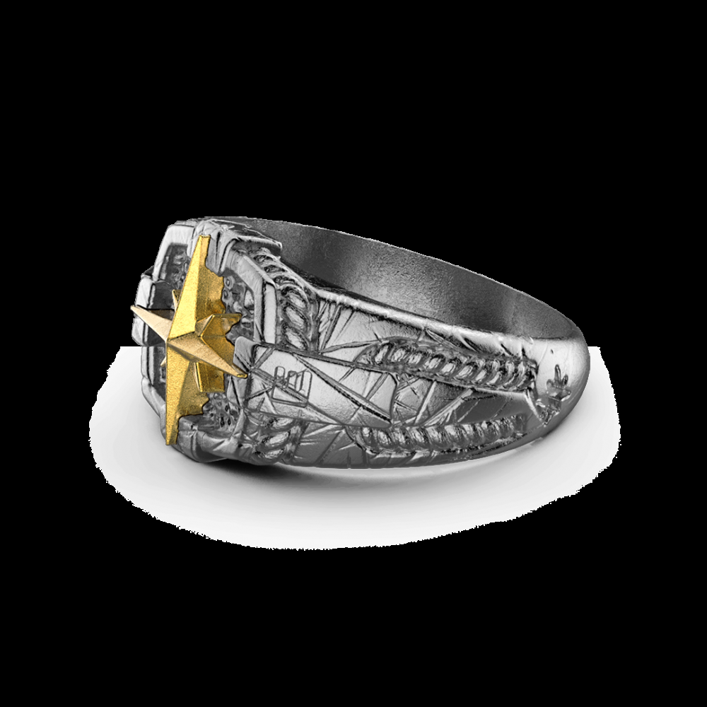 Zancan Anello Zancan in argento brunito con rosa dei venti Moda