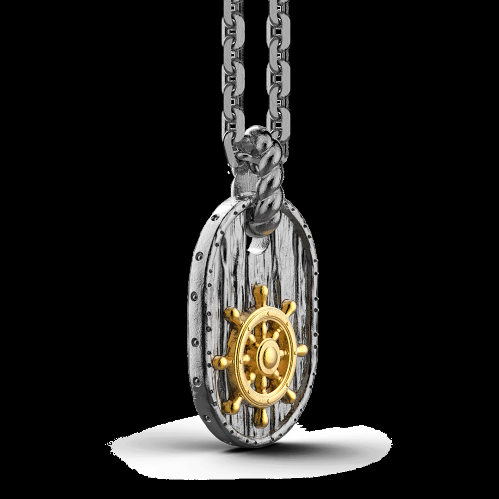 Zancan Collana Zancan in argento brunito con timone Italia