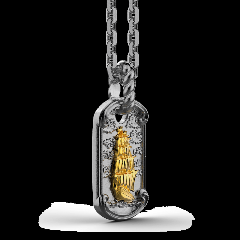Zancan Collana Zancan in argento brunito con veliero Qualità