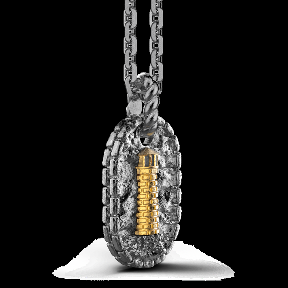 Zancan Collana Zancan in argento brunito con faro Vendita