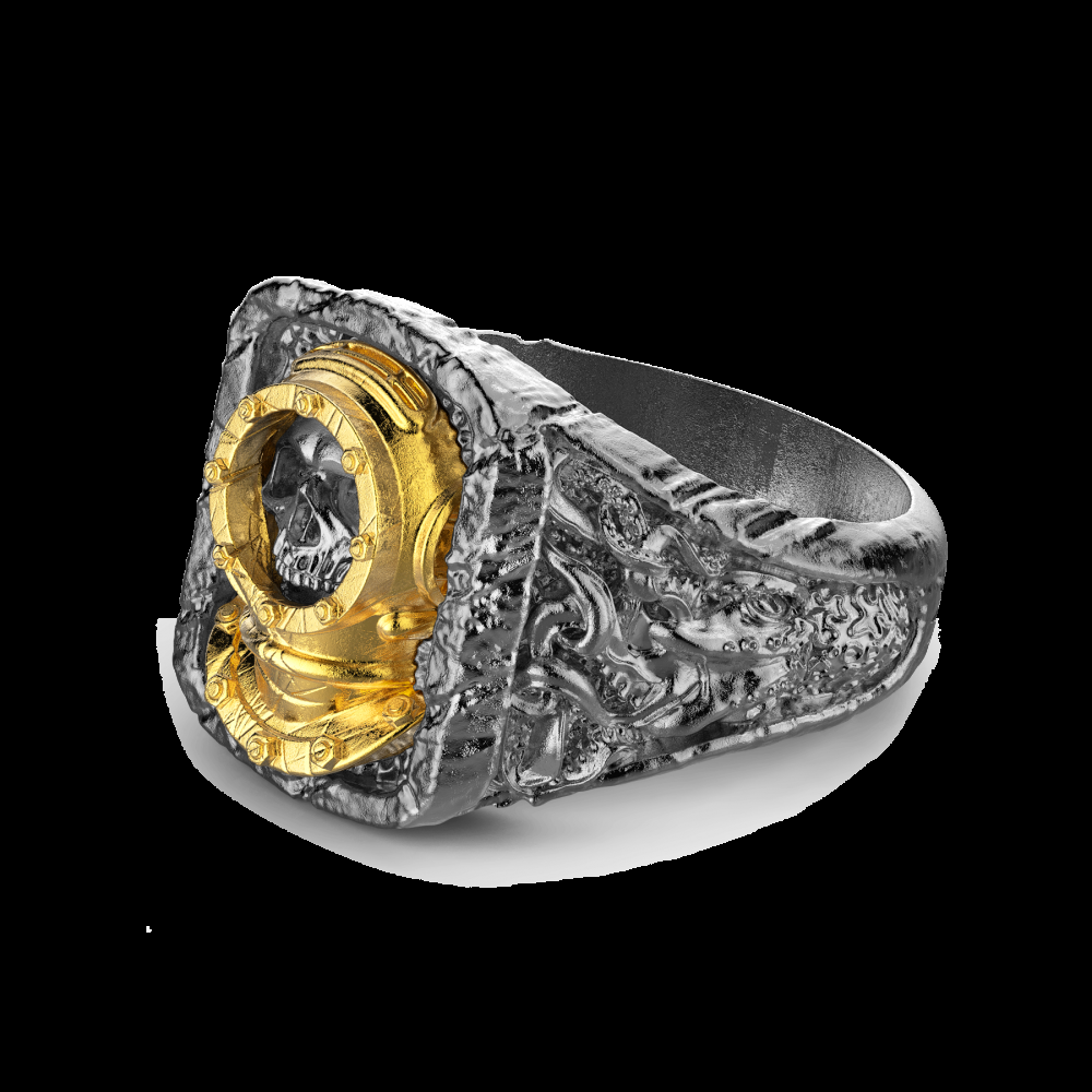 Zancan Anello Zancan in argento brunito con sub Spedizione Gratuita