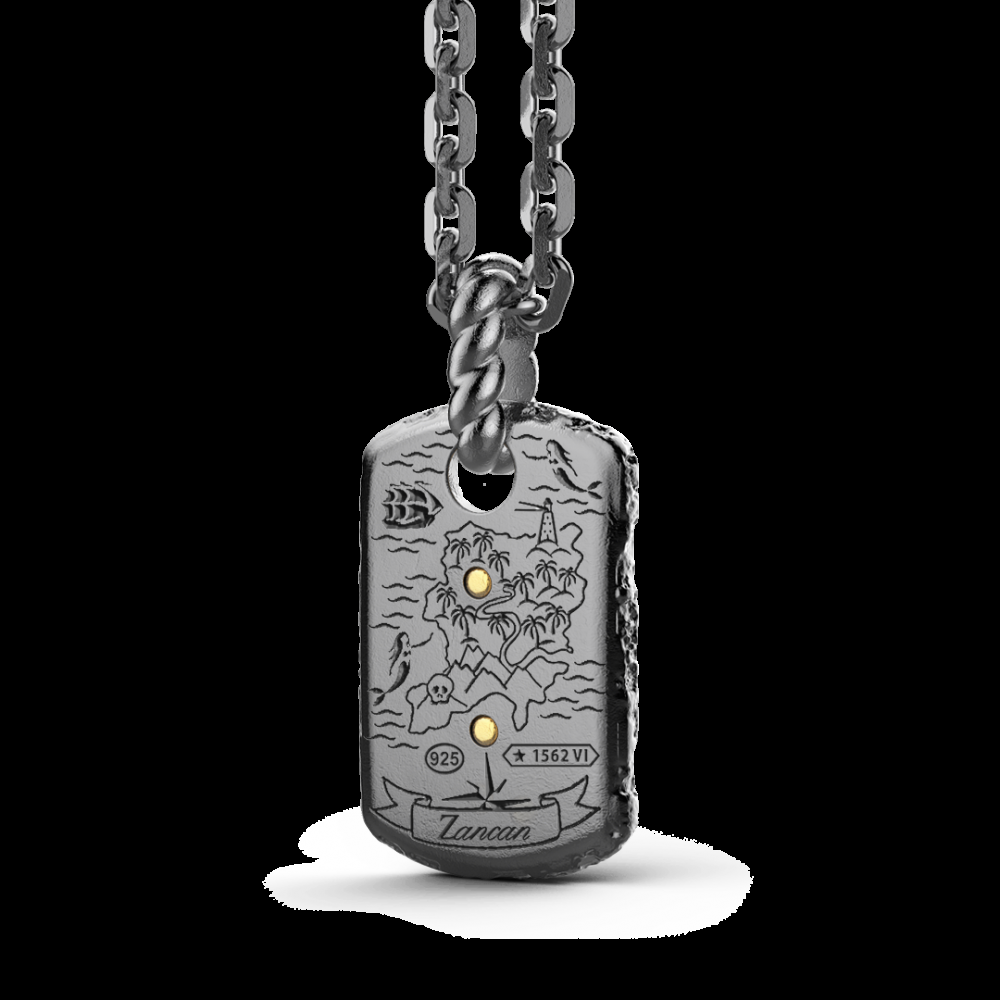 Zancan Collana Zancan in argento brunito con sommozzatore Pezzi Unici