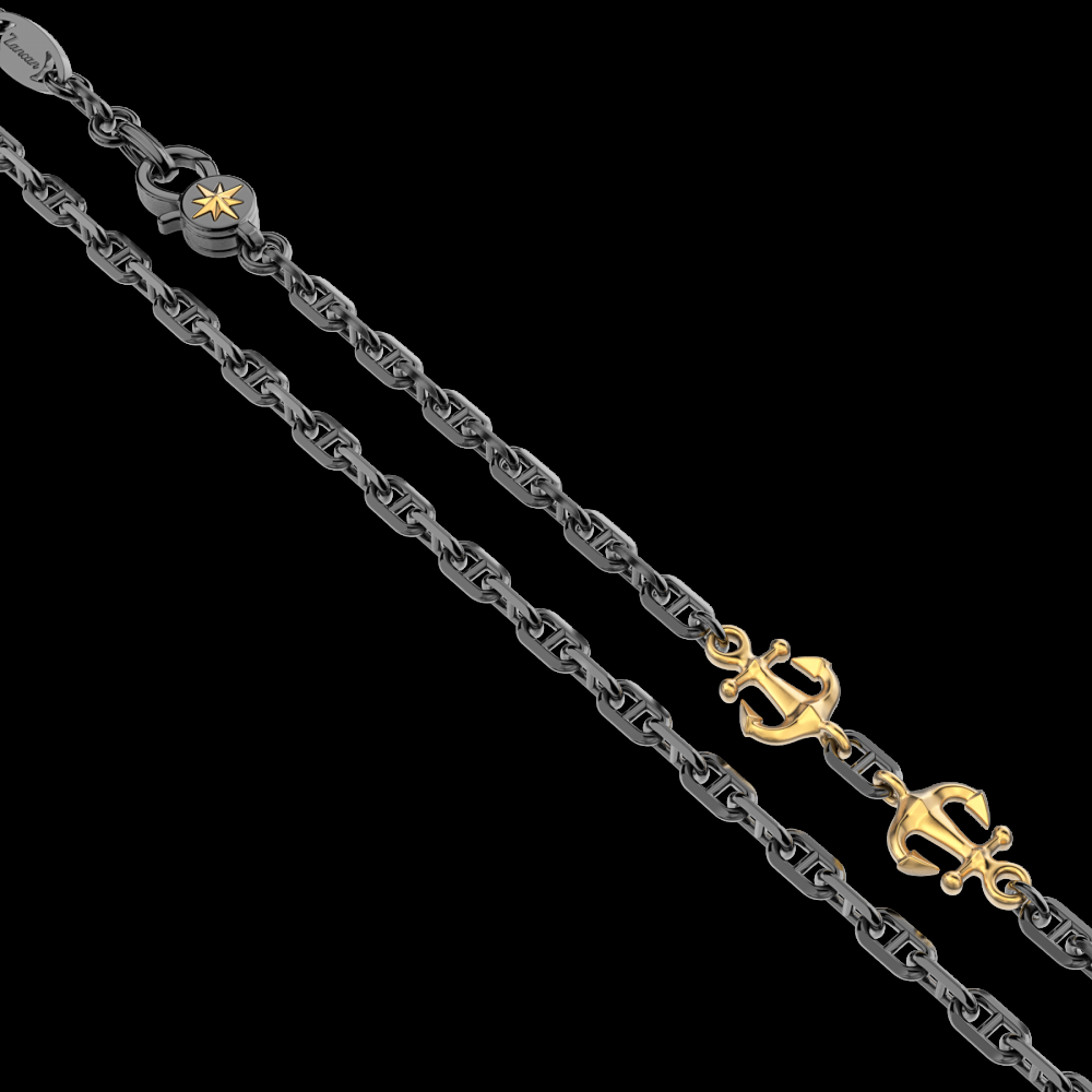 Zancan Collana in argento con ancore Promozione Limitata