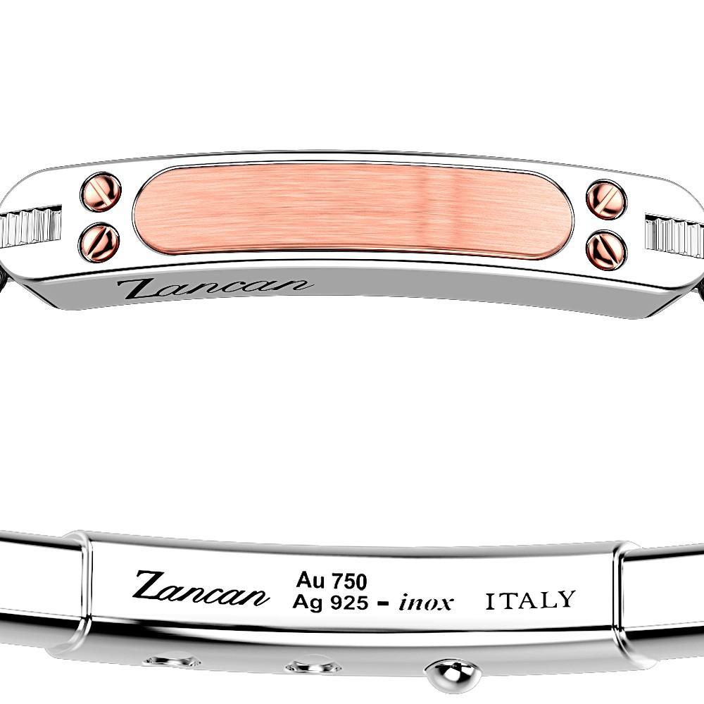 Zancan Bracciale Zancan in argento con inserti in oro 18k e kevlar Affare Del Giorno