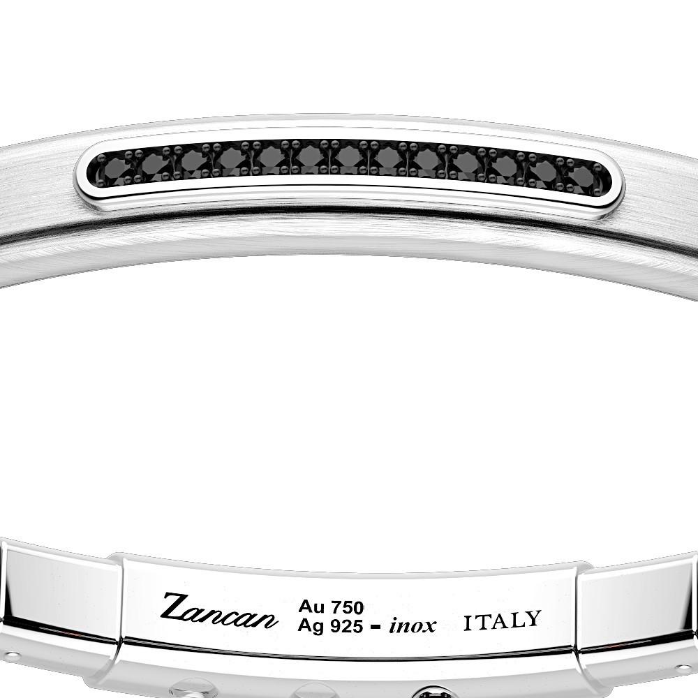 Zancan Bracciale Zancan in argento con inserti in oro 18k pietre e silicone Discount Store per i nuovi prodotti