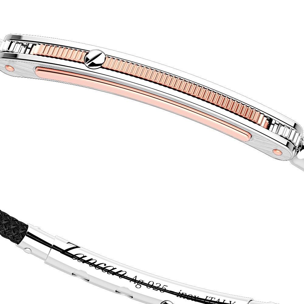 Zancan Bracciale Zancan in argento con inserti in oro 18k e kevlar In Vendita