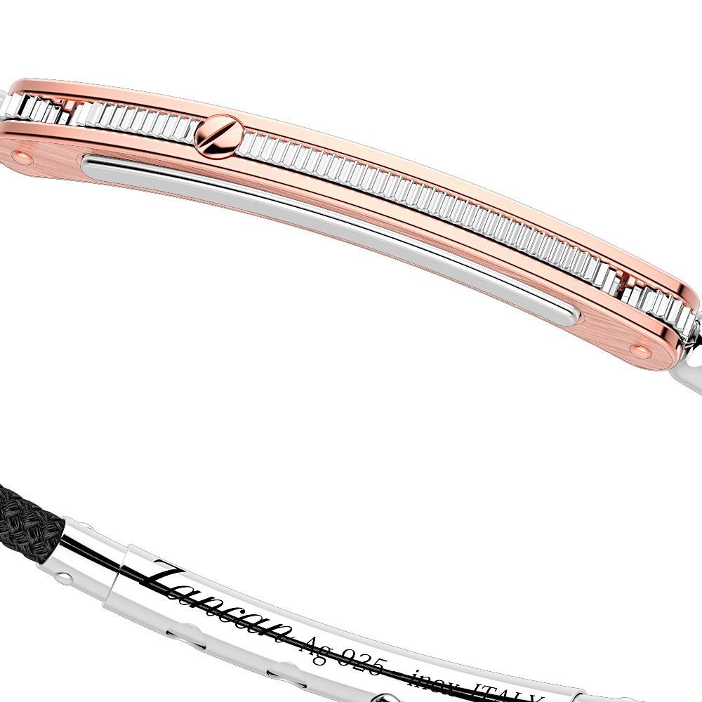 Zancan Bracciale Zancan in argento con inserti in oro 18k e kevlar Saldi