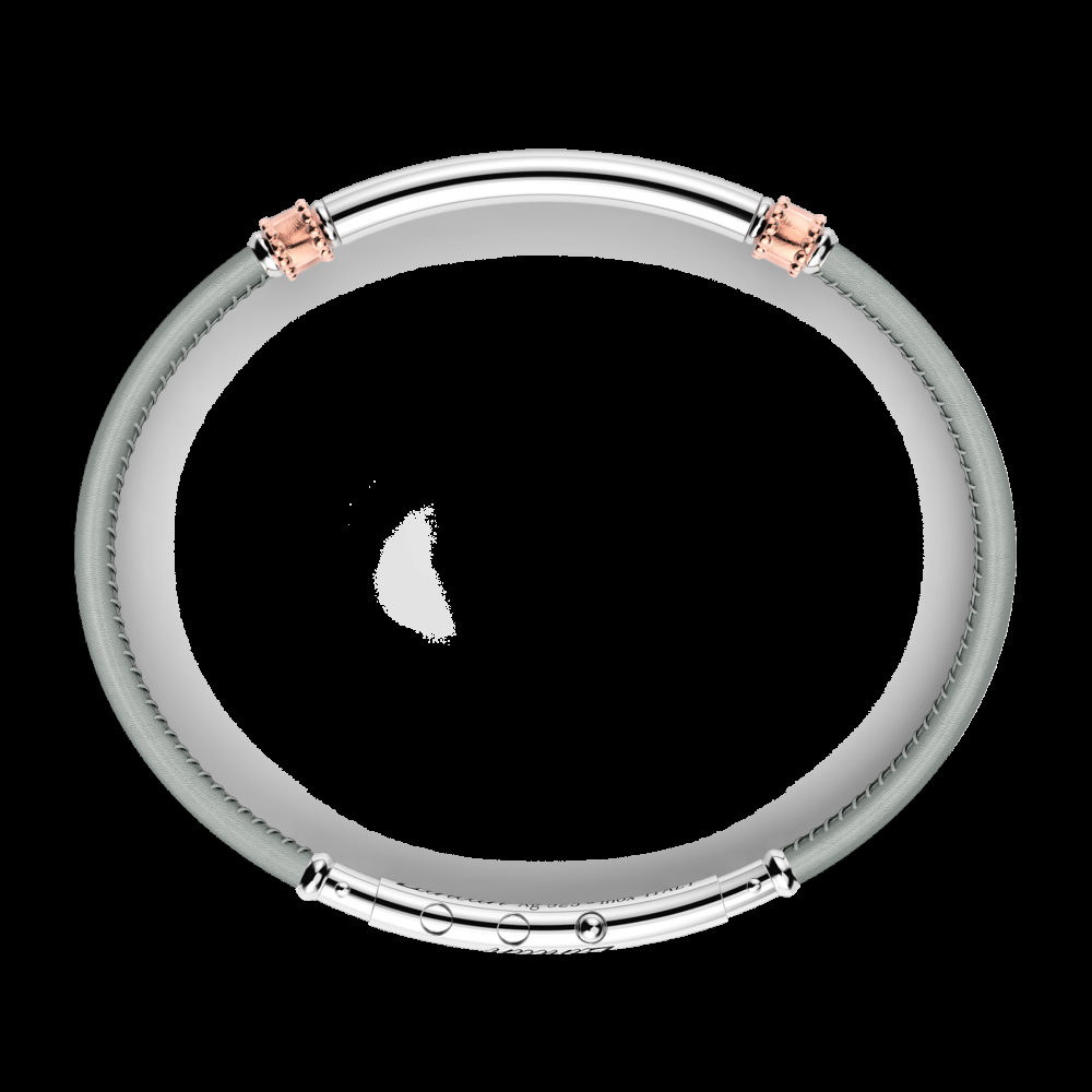 Zancan Bracciale Zancan in pelle naturale con targa in argento Vendite Flash