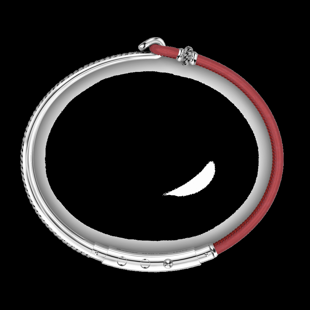 Zancan Bracciale Zancan in argento e pelle naturale Nuovo