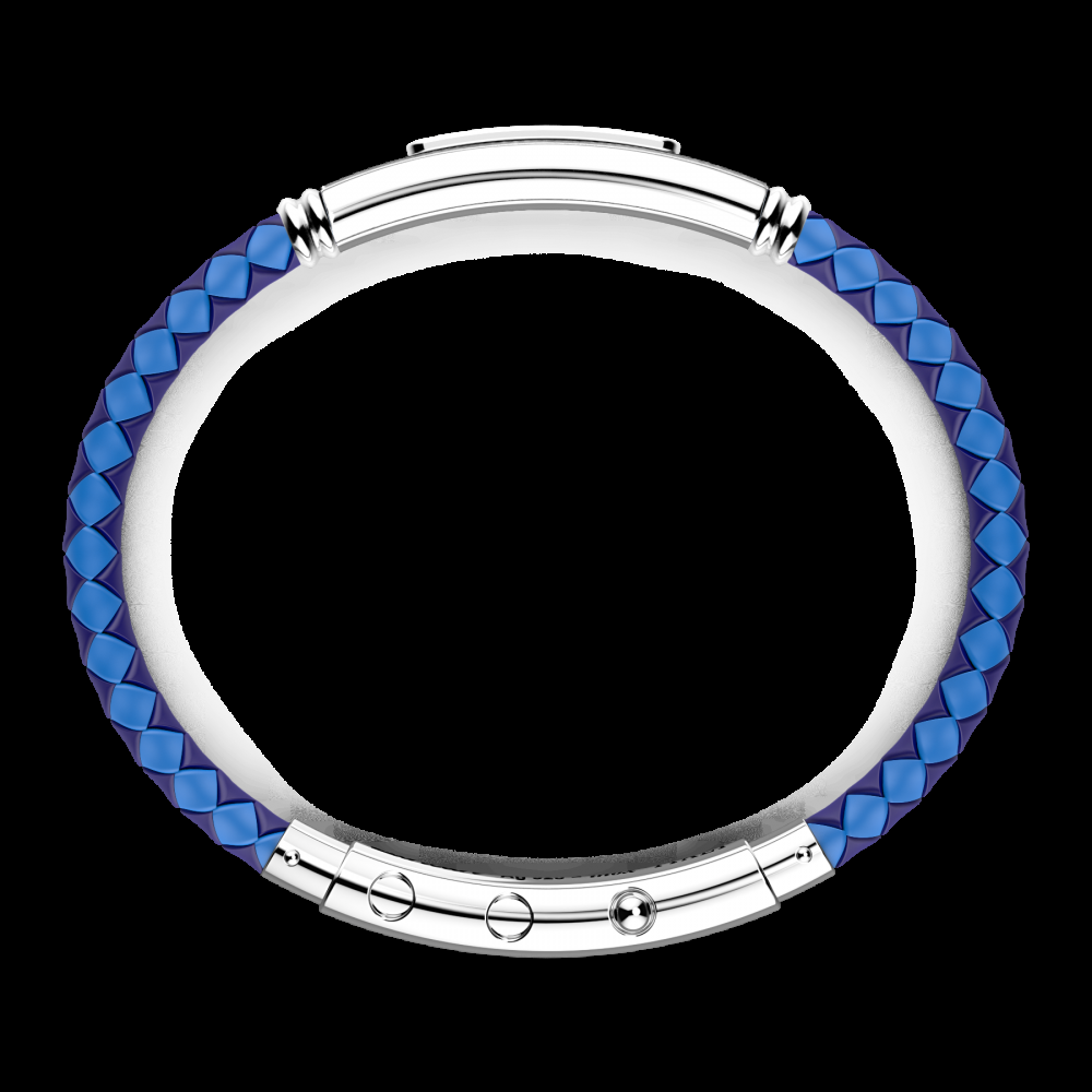 Zancan Bracciale Zancan in silicone con targa in argento e pietre nere Consegna Veloce