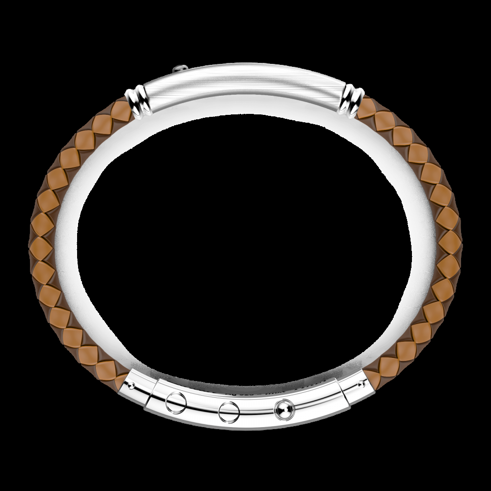 Zancan Bracciale Zancan in silicone con targa in argento e pietra nera Prezzo Ridotto