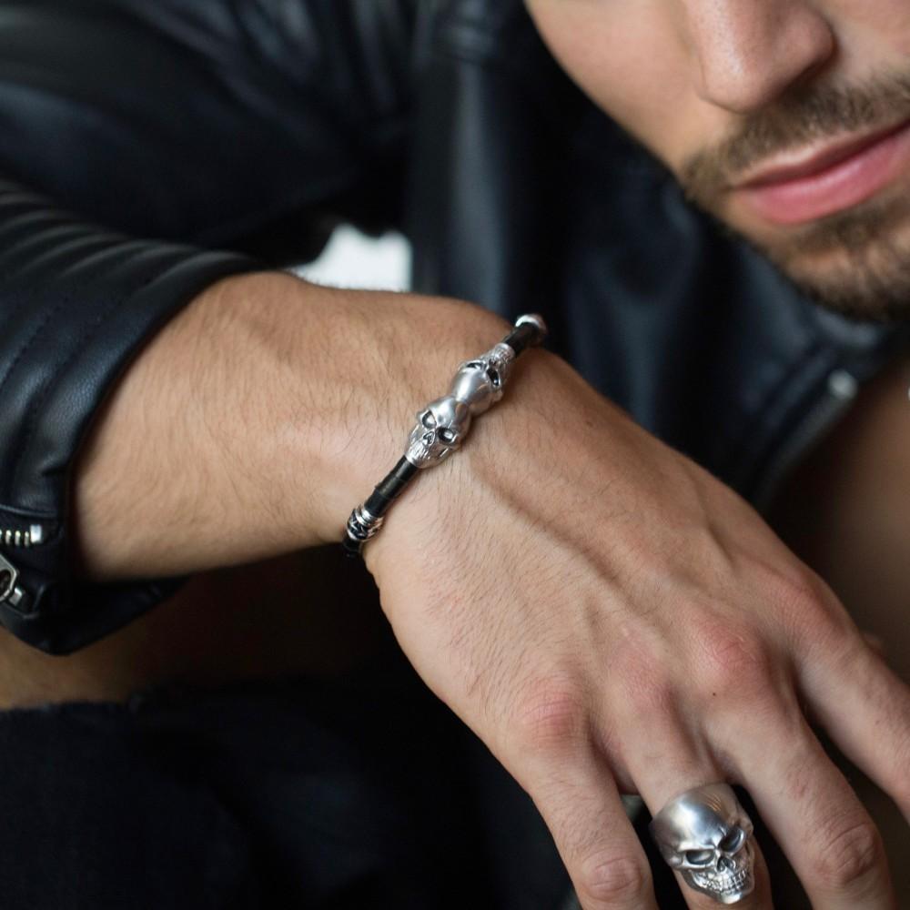 Zancan Bracciale Zancan in pelle con teschi I Più Venduti