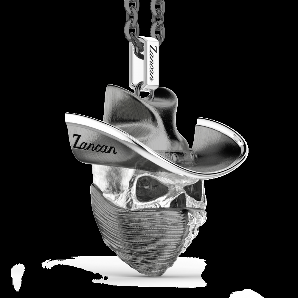 Zancan Collana Zancan in argento con pendente a teschio cowbloy 2025