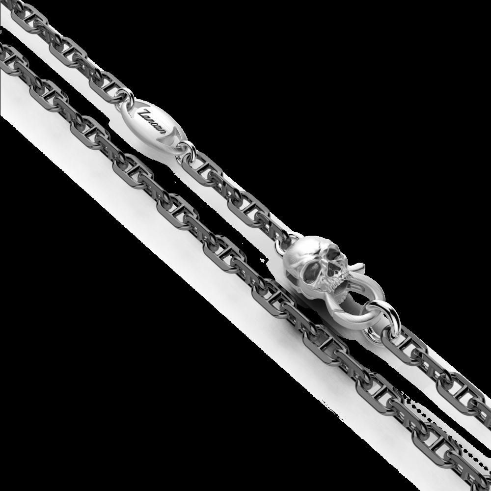 Zancan Collana Zancan in argento con pendente a teschio spartano Italy