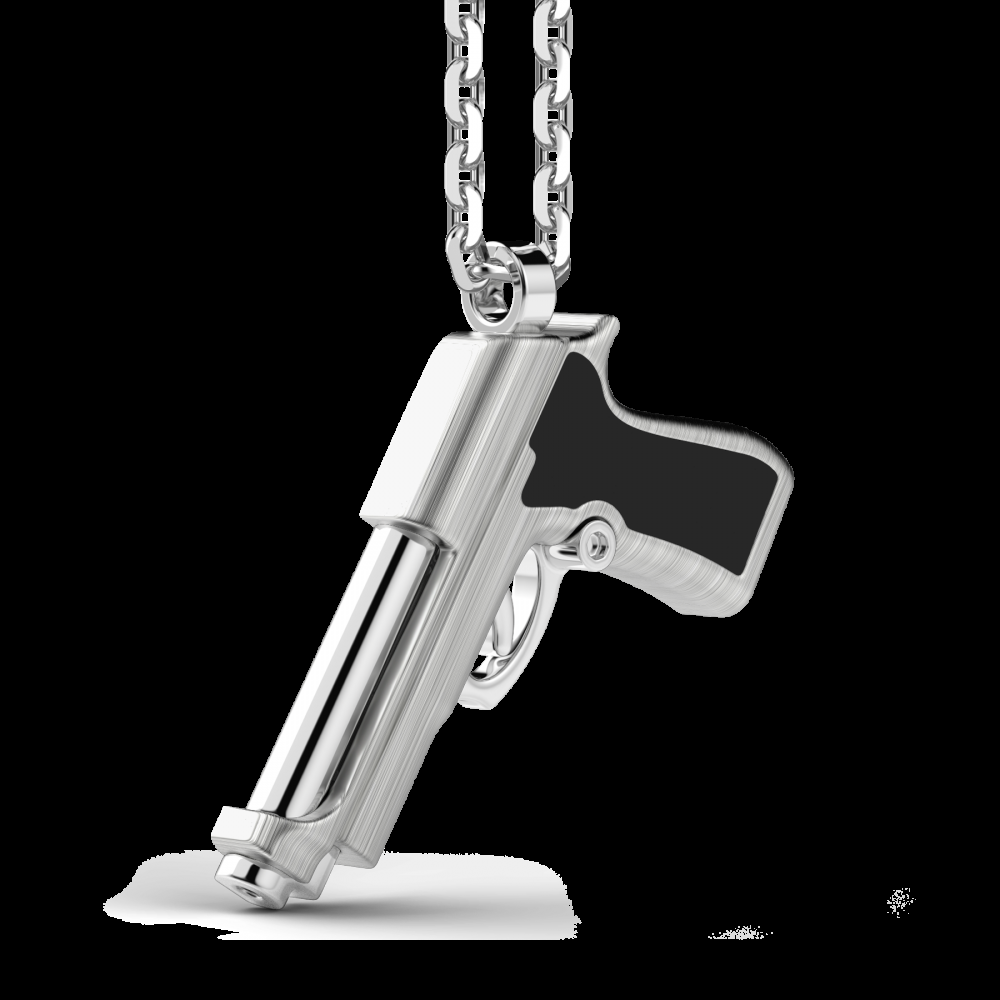 Zancan Collana Zancan in argento con pendente a pistola Italia