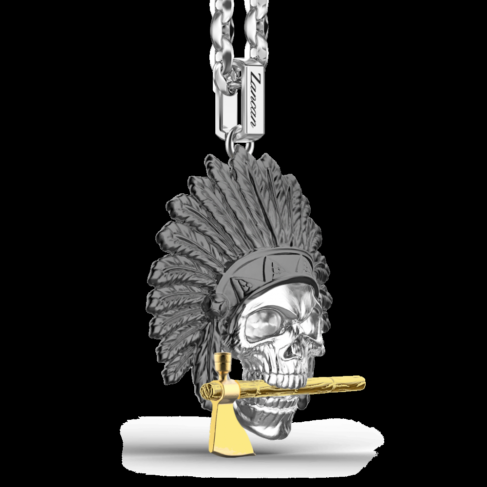 Zancan Collana Zancan in argento con pendente a teschio nativo americano Promozione