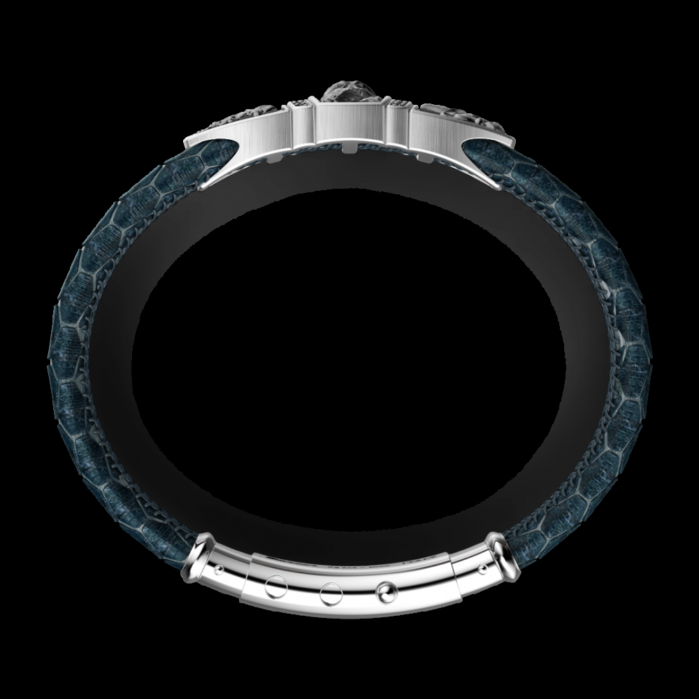 Zancan Bracciale Zancan in pelle con targa e teschio Soddisfazione Garantita