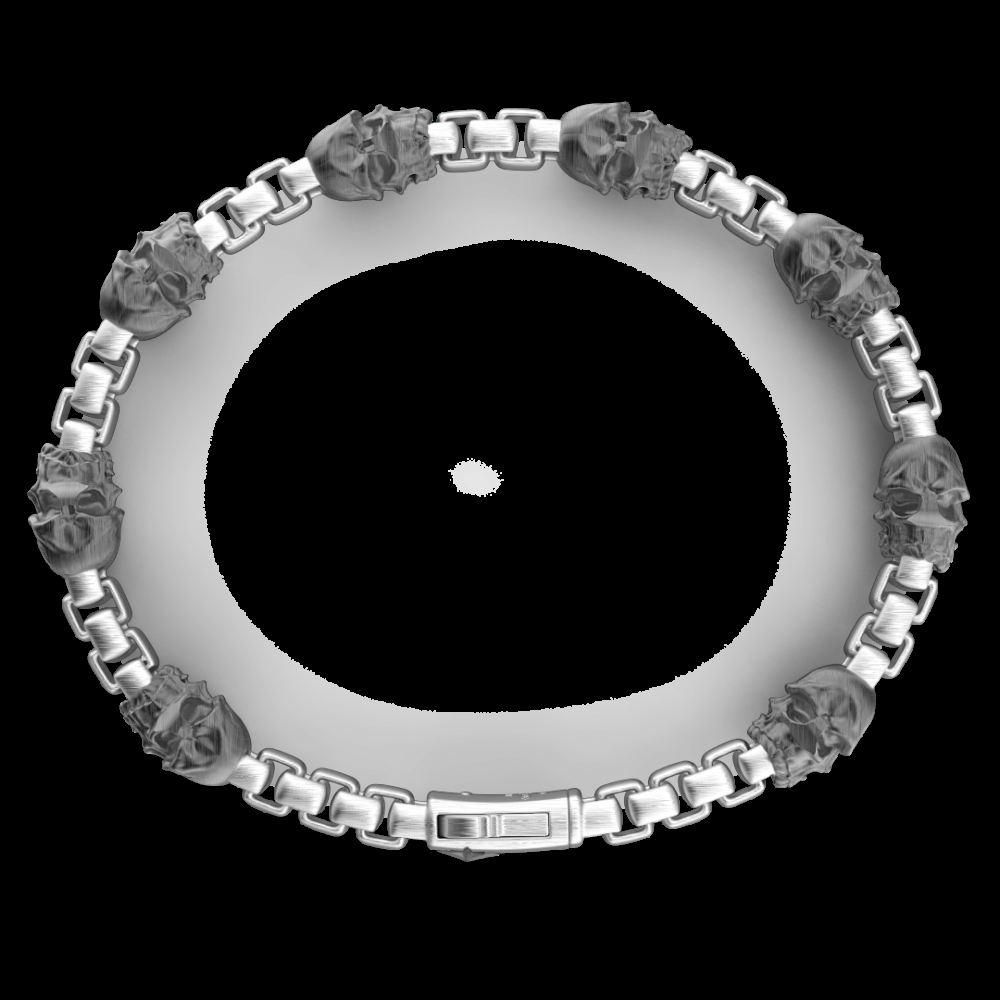 Zancan Bracciale a maglia Zancan in argento con teschi Acquista Ora