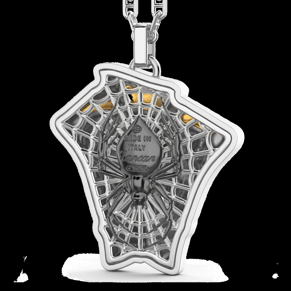 Zancan Collana Zancan in argento con pendente a carte da gioco Promozione Limitata