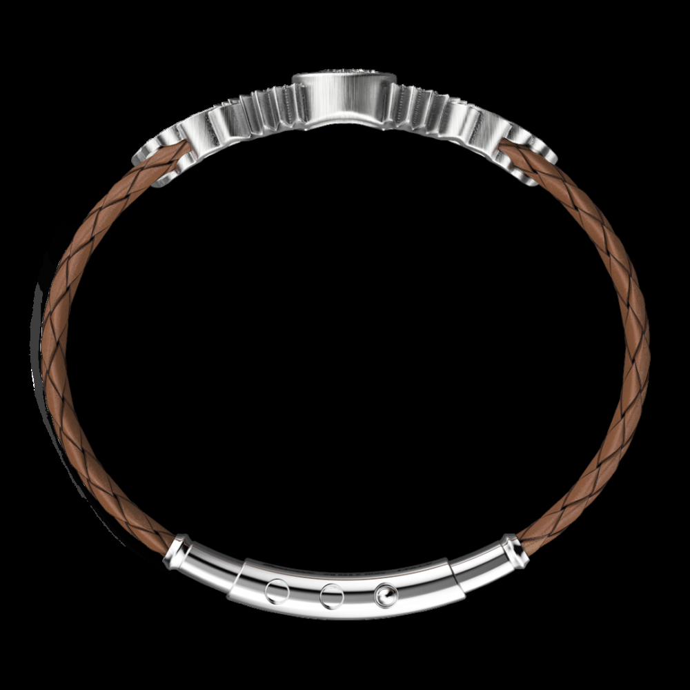 Zancan Bracciale Zancan in argento e pelle con aquila Outlet