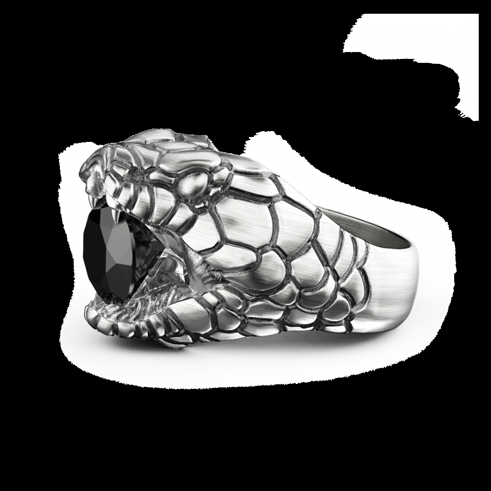 Zancan Anello Zancan cobra in argento con finitura vintage Vendita Calda