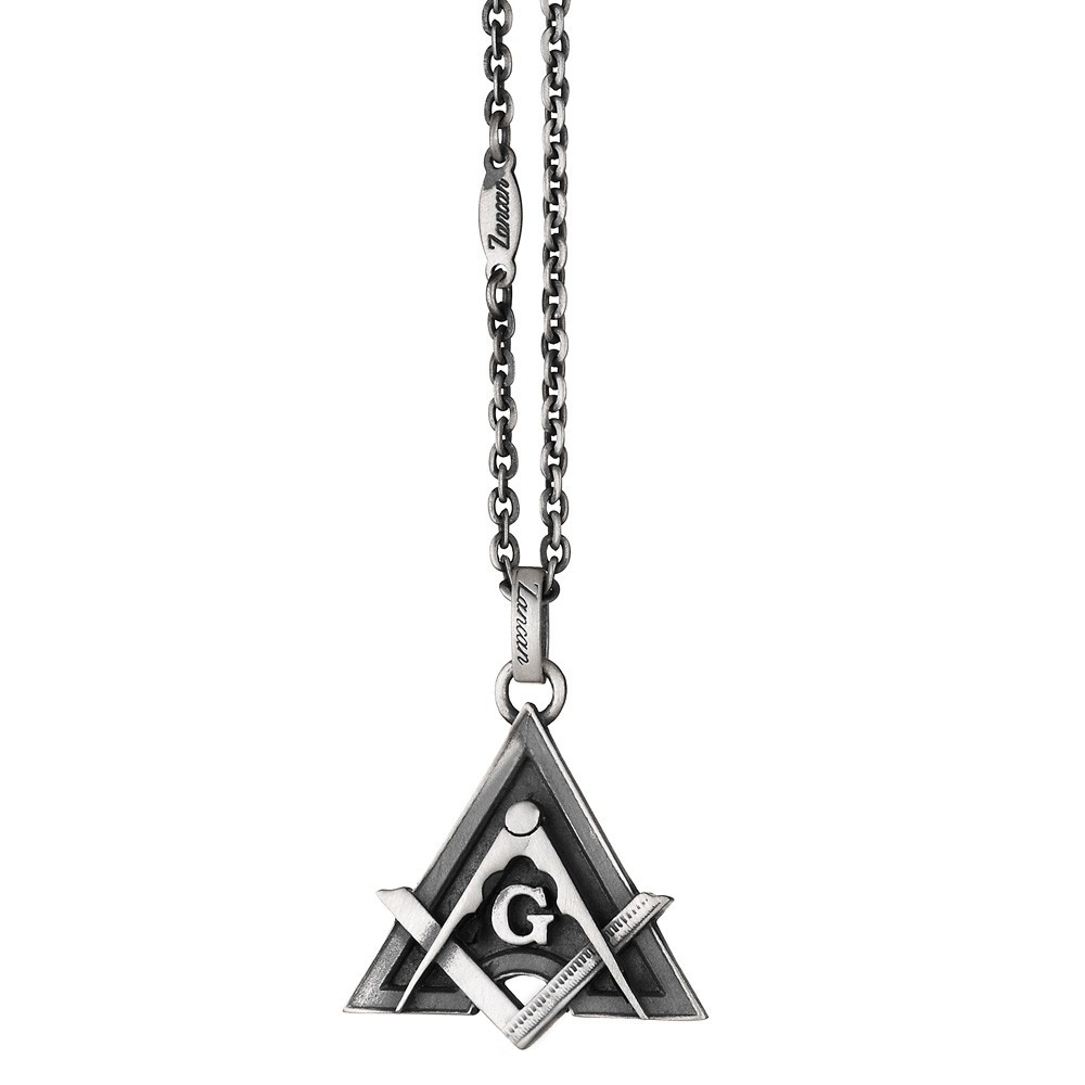Zancan Collana Zancan in argento con pendente massonico Vendite Flash