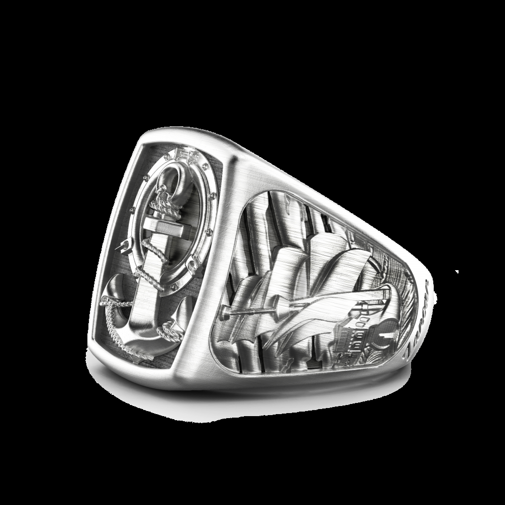 Zancan Anello Zancan in argento con ancora In Saldo