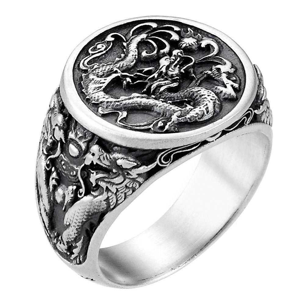 Zancan Anello chevralier Zancan in argento con drago 2025