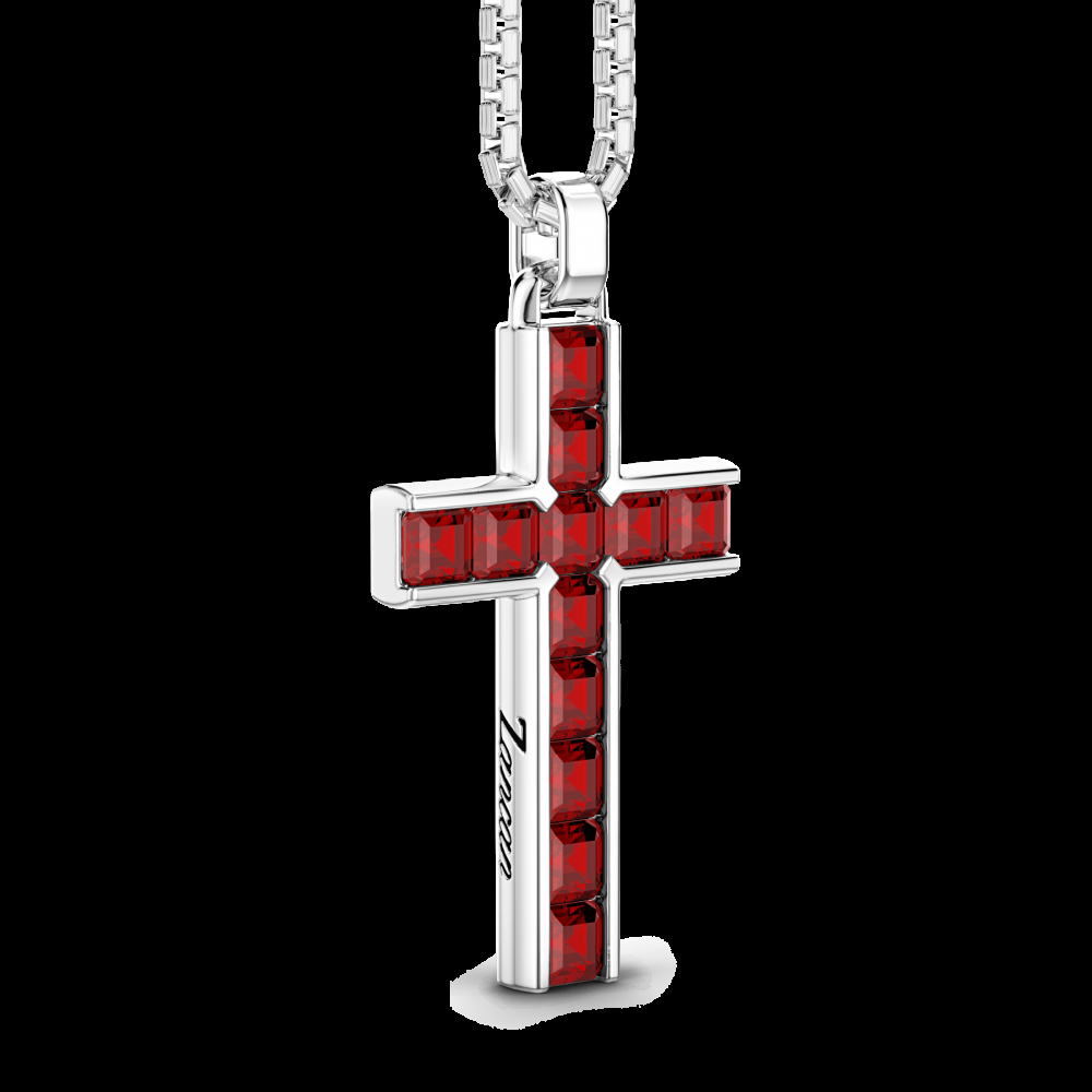 Zancan Collana Zancan in argento con pendente a croce e pietre naturali Spedizione Gratuita