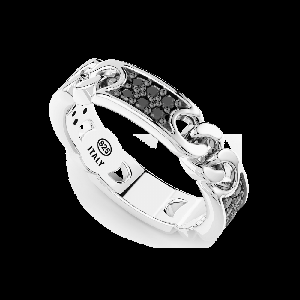 Zancan Anello Zancan in argento con groumette e pietre naturali Consegna Veloce
