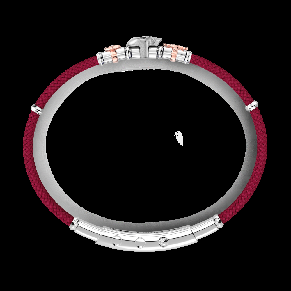 Zancan Bracciale Zancan in kevlar con teschio ed elementi nautici Italy