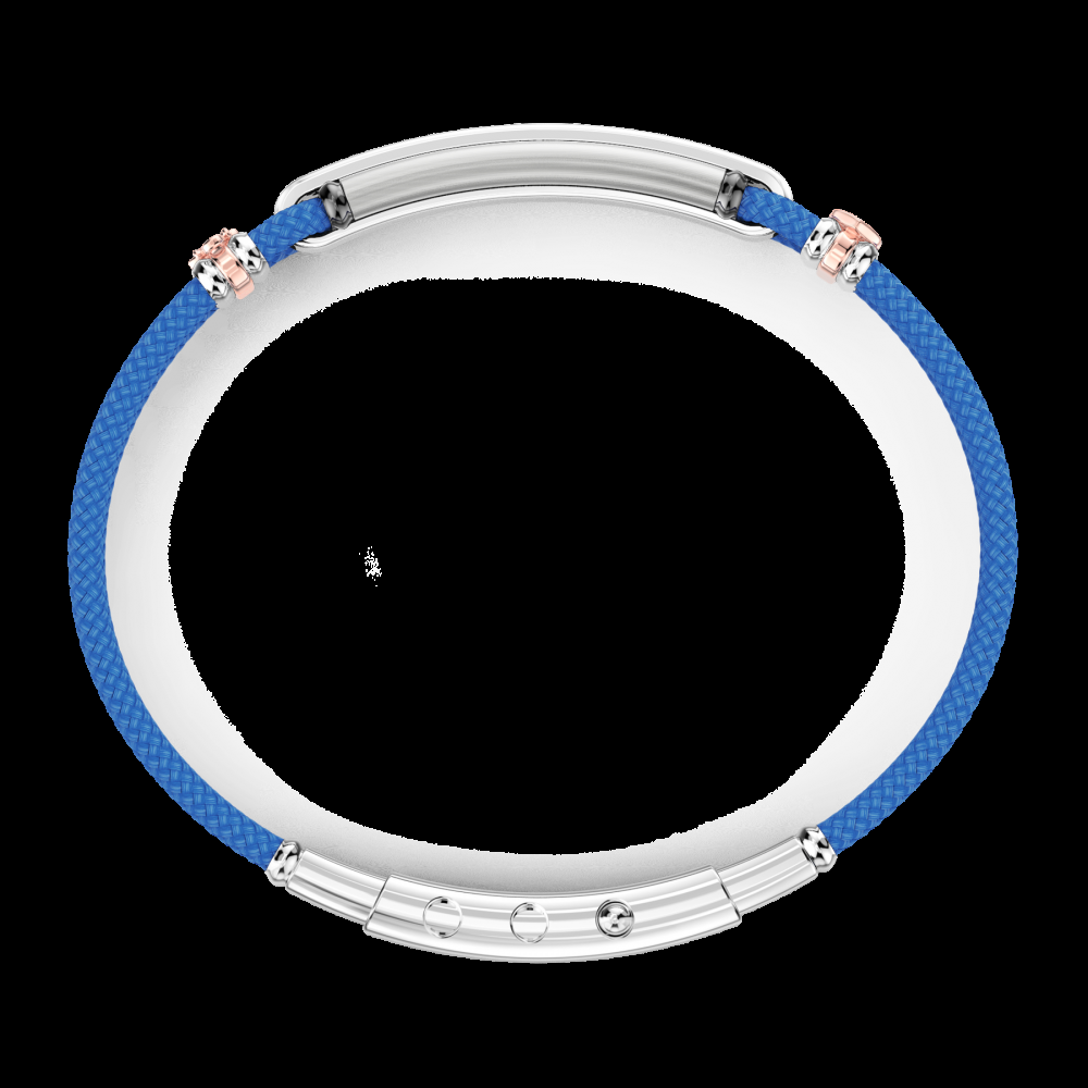 Zancan Bracciale Zancan in kevlar con targa e pietre nere Soddisfazione Garantita