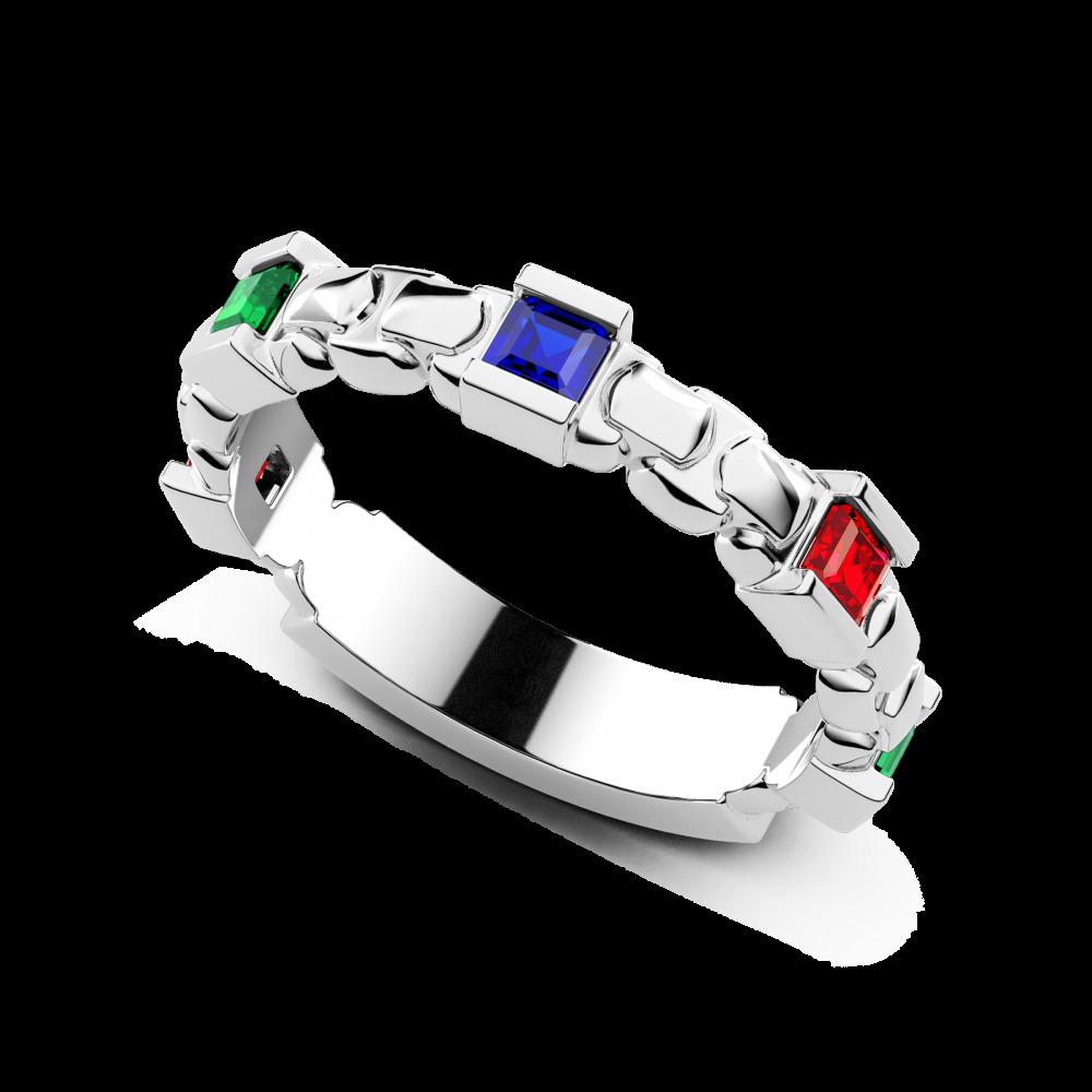 Zancan Anello a fascia Zancan in argento e pietre naturali Sconto di tempo limitato