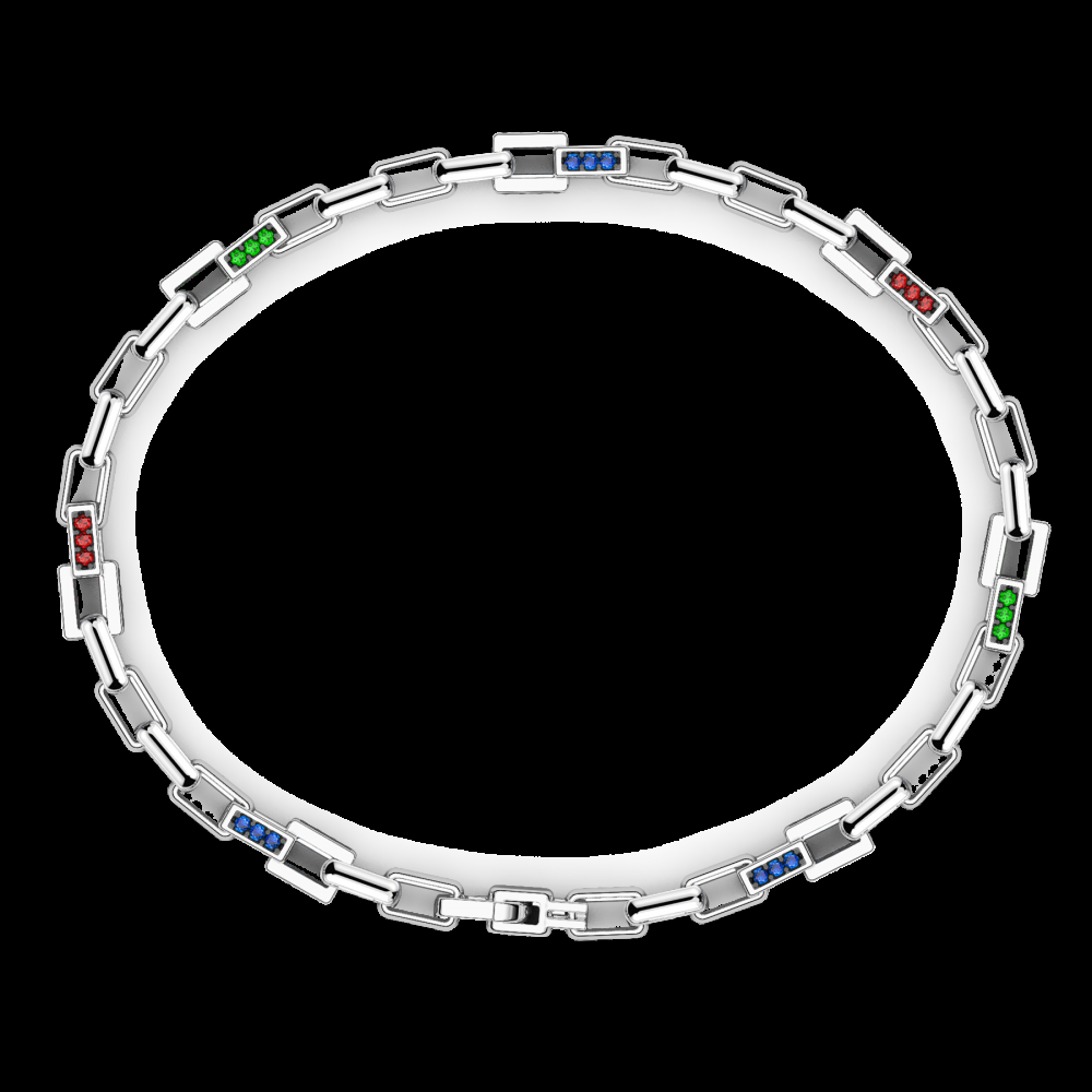 Zancan Bracciale Zancan in argento con pietre naturali Offerta speciale