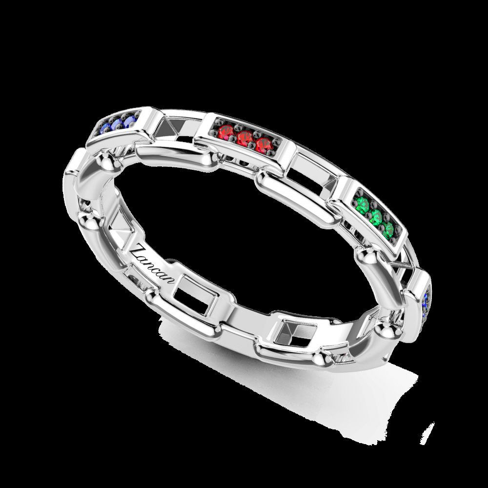 Zancan Anello a fascia Zancan in argento e pietre naturali Comprare a buon mercato