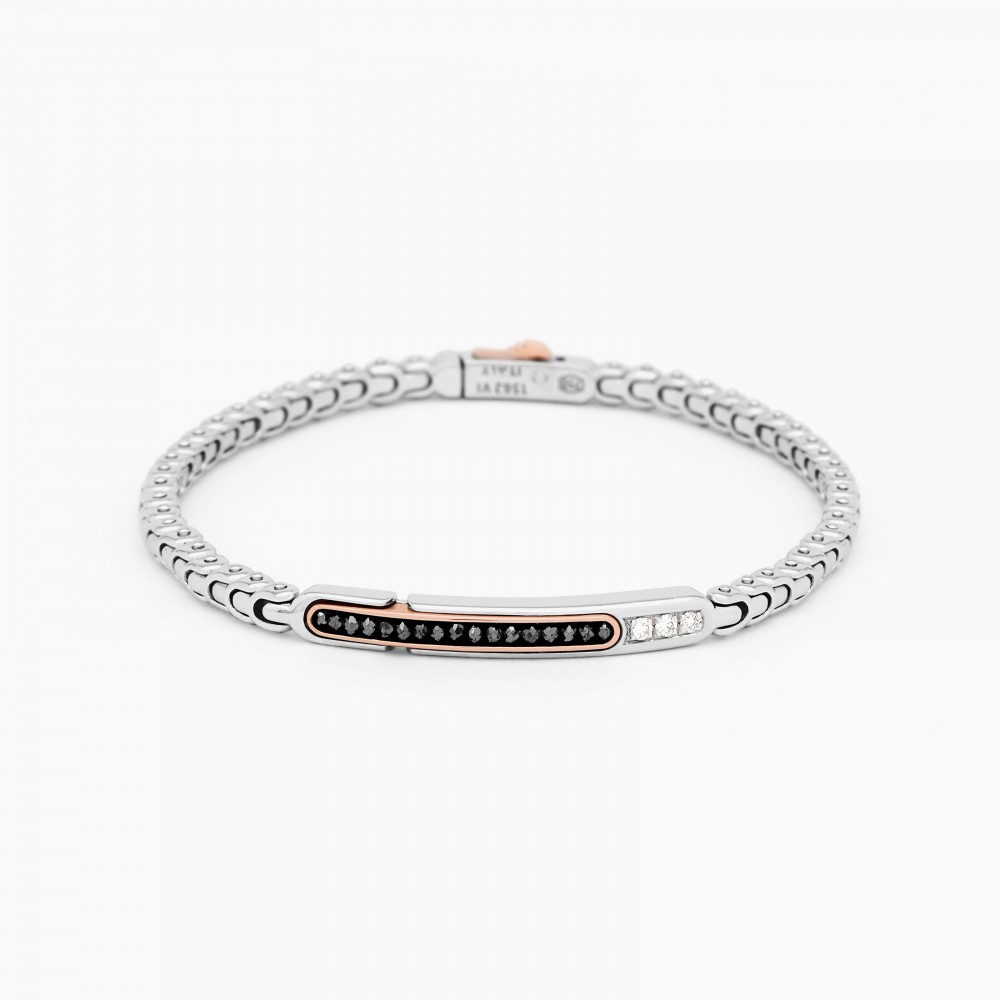 Zancan Bracciale Zancan in oro bianco con diamanti Offerta per la Festa della Mamma
