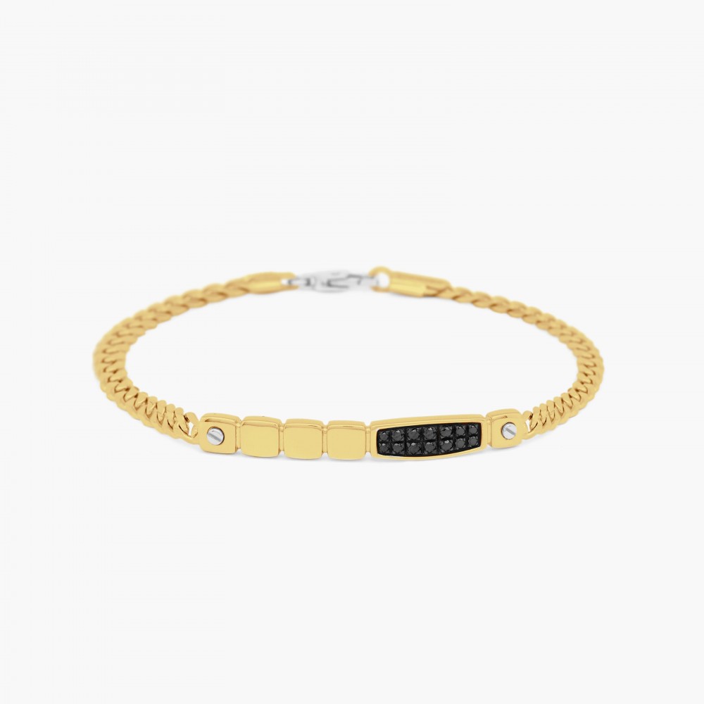 Zancan Bracciale Zancan in oro giallo con diamanti Sostegno trimestrale