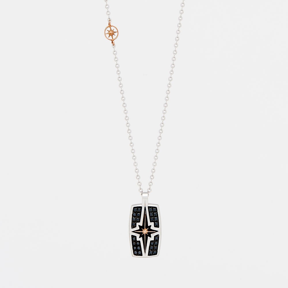 Zancan Collana Zancan in oro con pendente rosa dei venti e diamanti Fino al 55% di sconto