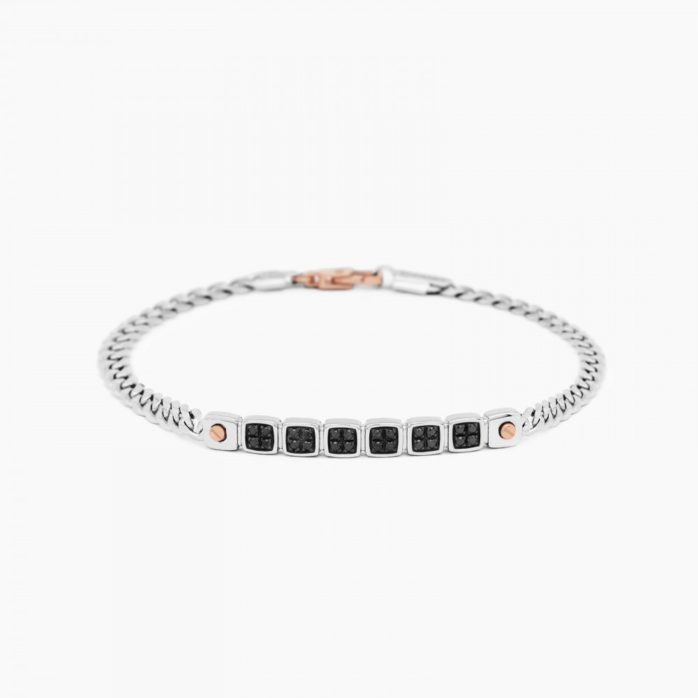 Zancan Bracciale Zancan in oro bianco con diamanti Discount Store per i nuovi prodotti