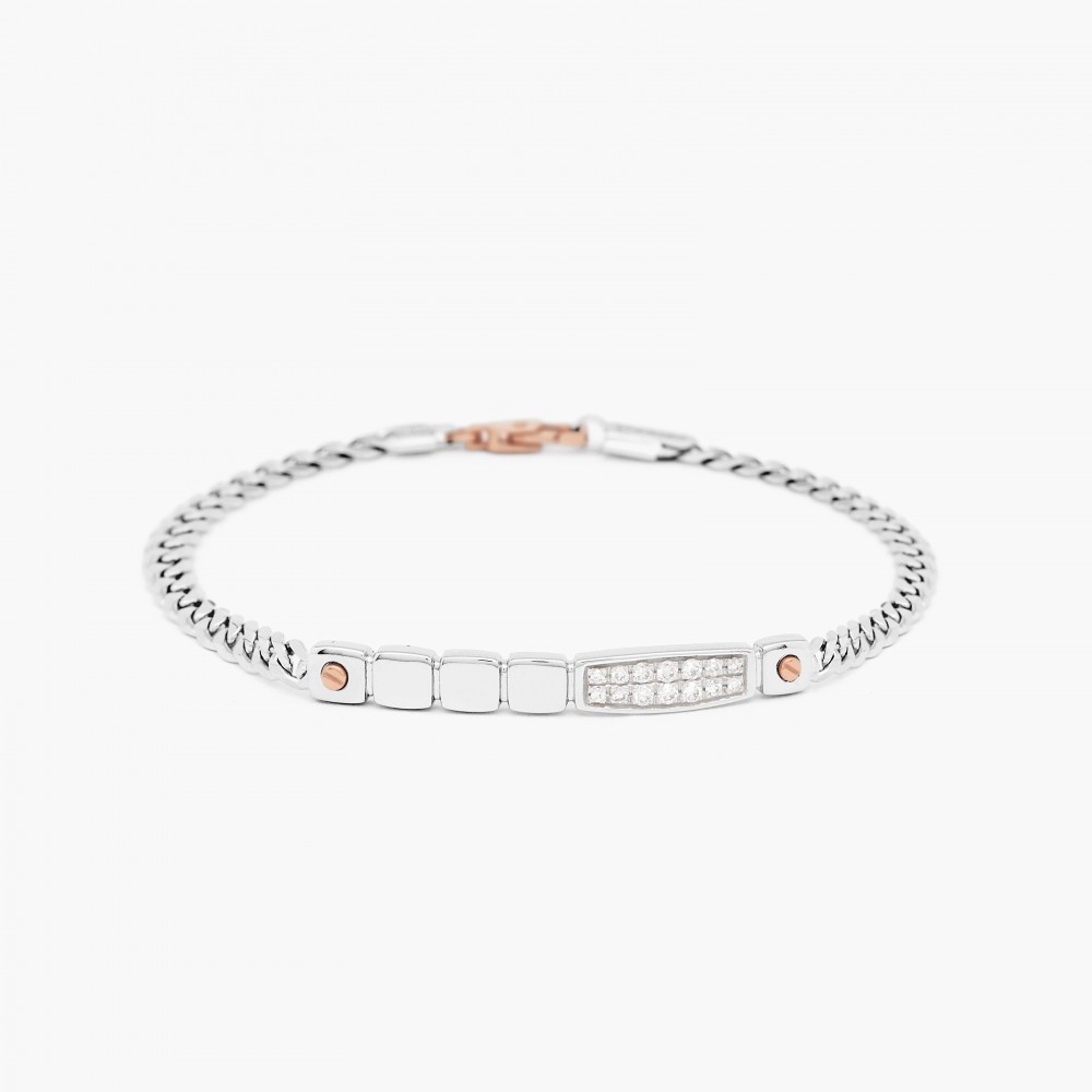 Zancan Bracciale Zancan in oro bianco con diamanti Super sconto
